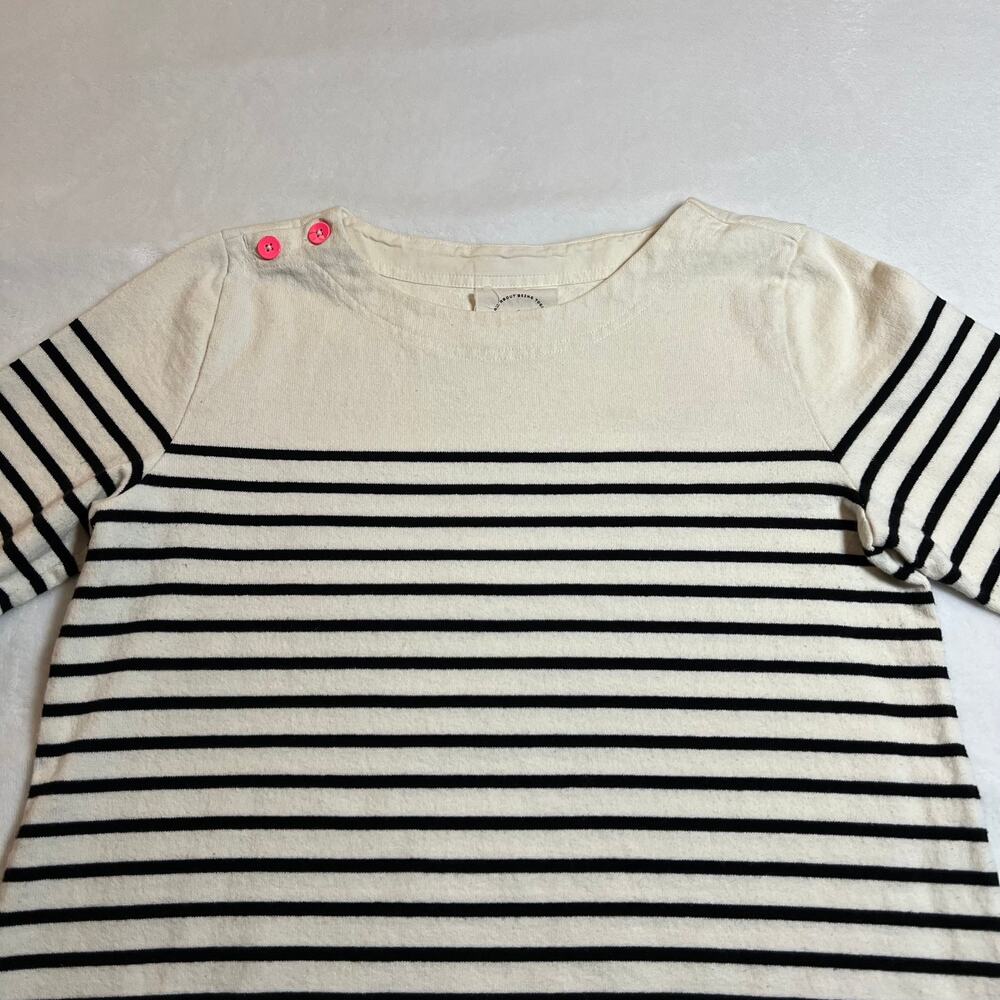 Anthropologie Allihop 3/4 Sleeve Stripe Knit Dress Size Small Coastal Sailor - Picture 4 of 11